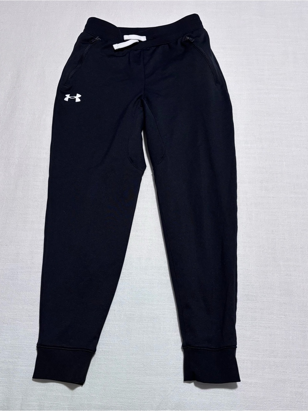 Boys Under Armour UA Pennant Warmup Pants | Black | Youth Medium | Loose Fit